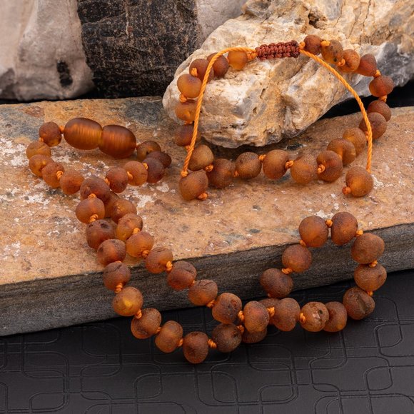 Baby Baltic Amber Necklace and adjustable bracelet SET - 14 Colors- Certificated - Picture 12 of 17